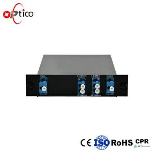1U монтаж в багажник DWDM модул двойно влакно 4CH 100G 2.0dB загуба при вмъкване