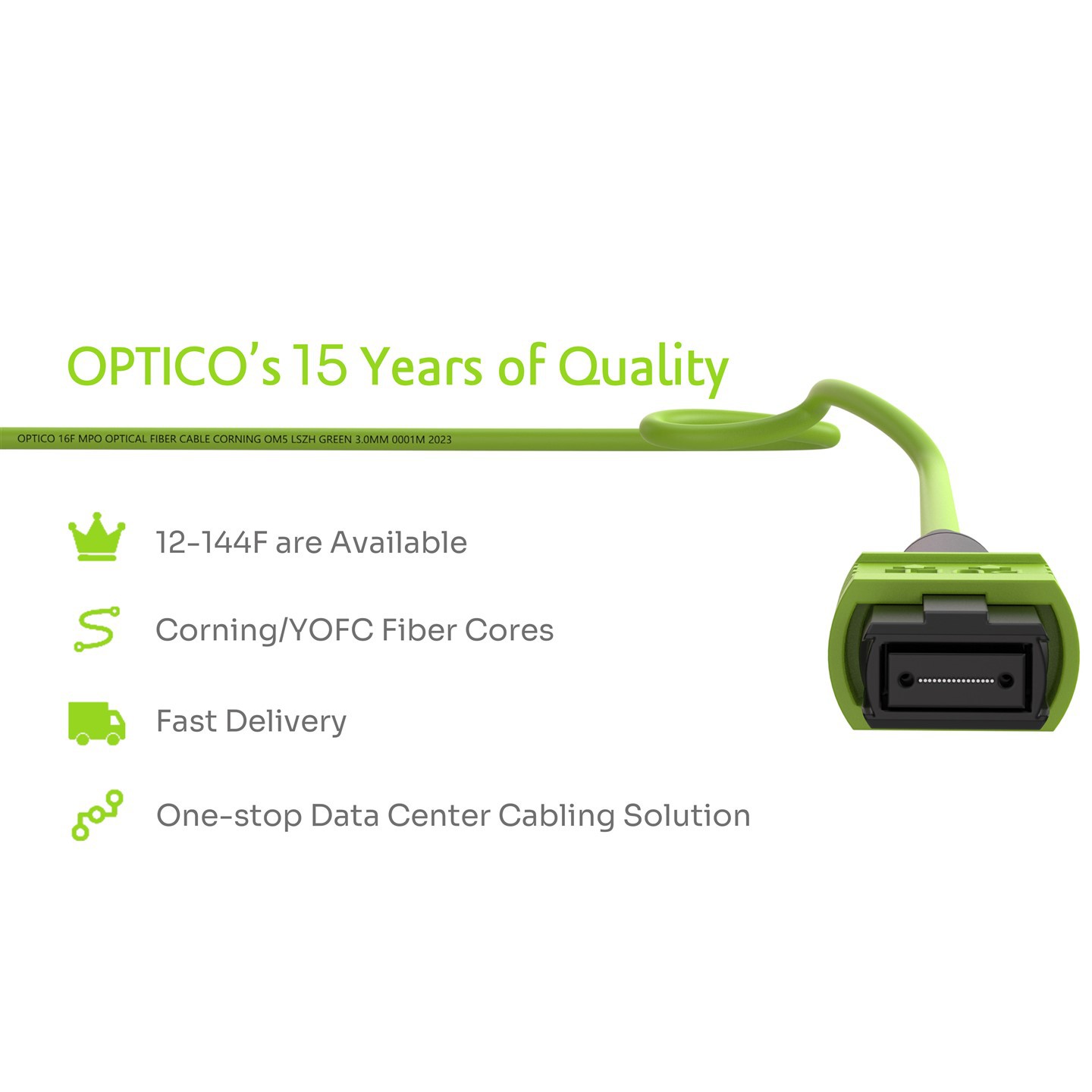 16F MPO-MPO Female Trunk Cable OM5