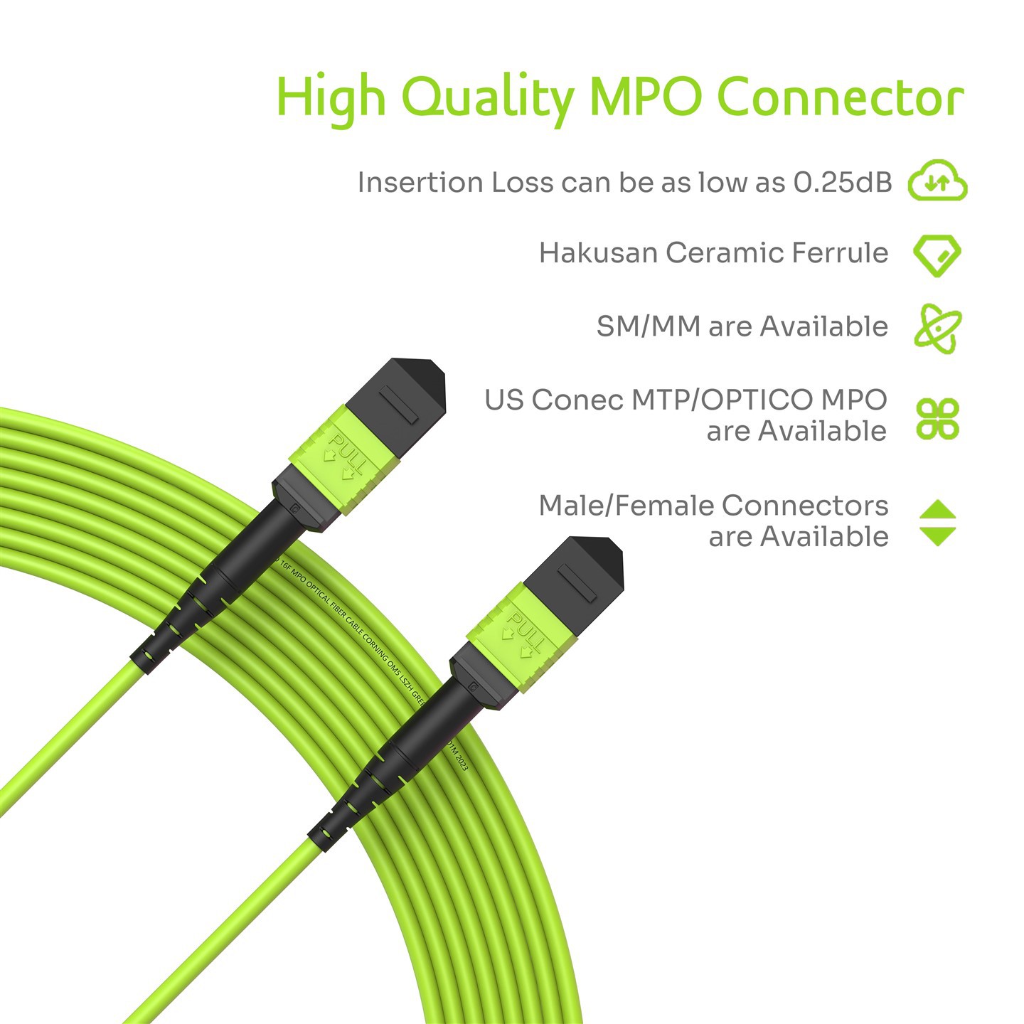 16F MPO-MPO Female Trunk Cable OM5