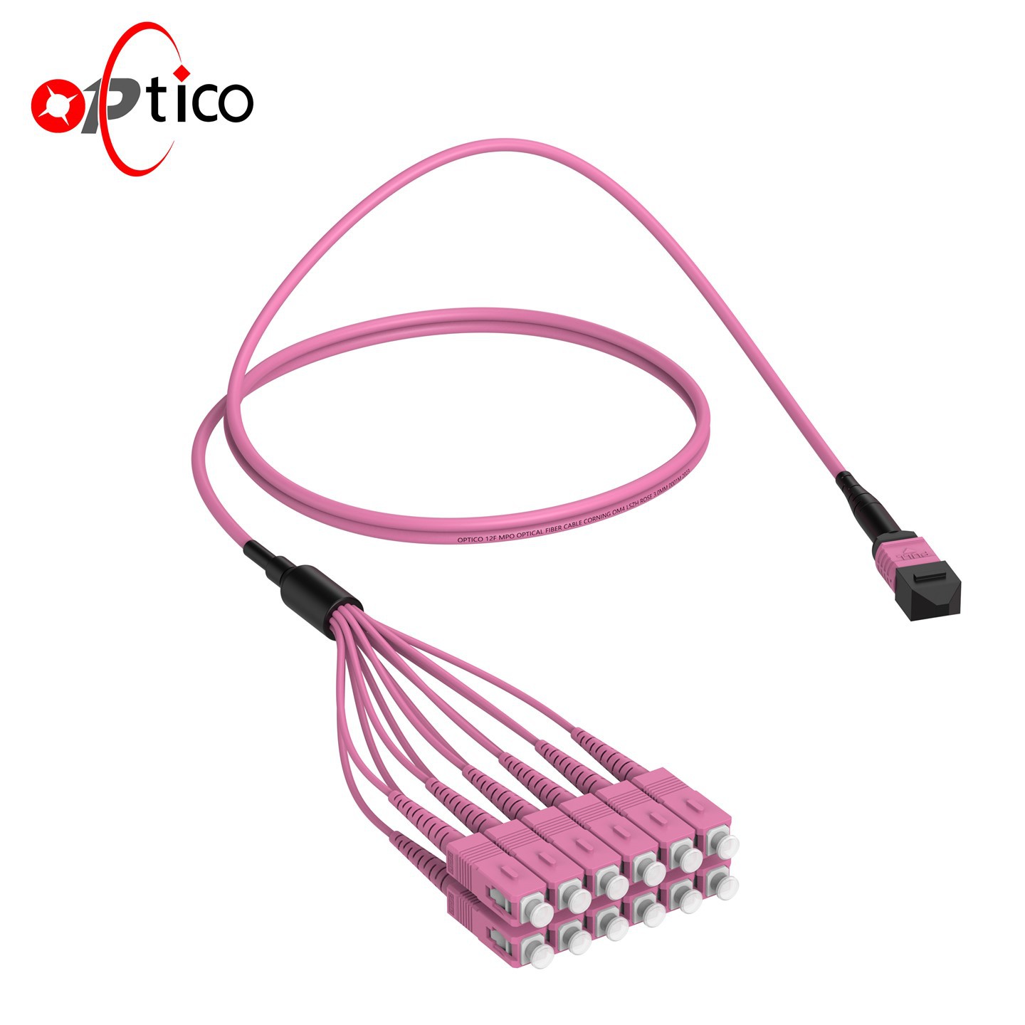 MPO-SC Multimode 12 Fibers Breakout Cable